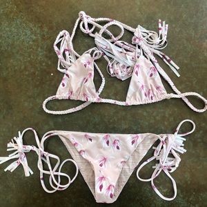 Acacia Pink Floral Bikini ( M top, S bottom)